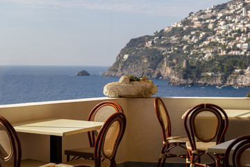 terrace on coastal amalfitana naples