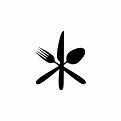 Cutlery sign or symbol. Vector design isolated on white background