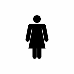 Women's bathroom sign . Vector design isolated on white background. Woman sign or symbol.