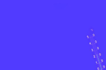 Thermometer on a blue background (Celsius scale)