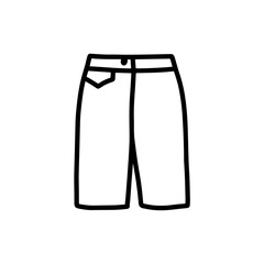 Bermuda shorts doodle icon sketch in cartoon style