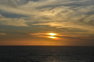 Sunset over the sea