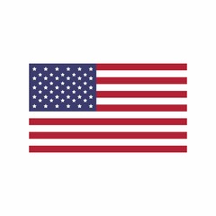 Flag of United State of America, vector design isolated on white background