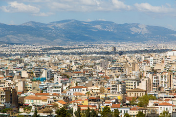 Fototapeta na wymiar Cityscape of Athens, the capital city of Greece