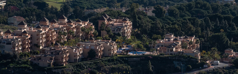 Fototapeta na wymiar Spain housing on hill