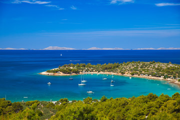Naklejka na ściany i meble view of the bay of the mediterranean sea in croatia