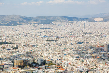 Cityscape of Athens, the capital city of Greece
