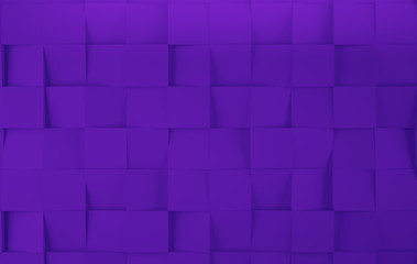 3D squares abstract background. Realistic wall of cubes. Three-dimensional render illustration.