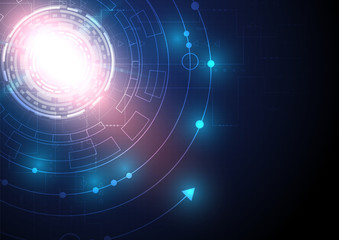 Circuit technology background with hi-tech digital