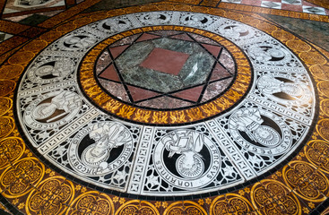 Fototapeta na wymiar Chester Cathedral Uk floor detail