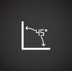 Geometry related icon on background for graphic and web design. Creative illustration concept symbol for web or mobile app