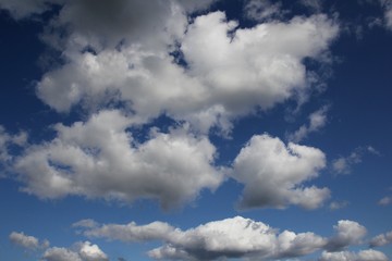 Obraz premium Blue sky background with clouds. Sky with clouds