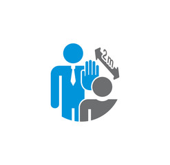 Social distancing related icon on background for graphic and web design. Creative illustration concept symbol for web or mobile app