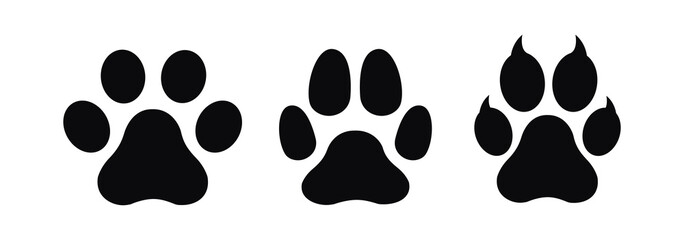 Dog and cat paw print vector icon © 4zevar