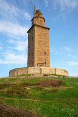Fototapeta na wymiar Torre de Hercules, A Coruna, Galicia, Spain