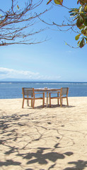 view from the beach in Nusa Dua, Indonesia, Bali.