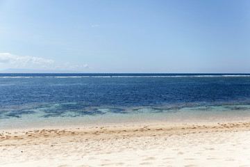 view from the beach in Nusa Dua, Indonesia, Bali.
