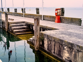 very nice viewof sirmione a litle villagge in lake of garda