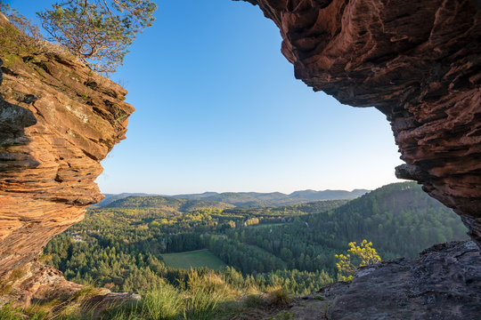 Ausblick vom Schl&uuml;sselfels, Dahner Felsenland