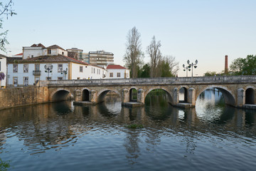 Fototapeta premium Tomar city view with Nabao river, in Portugal