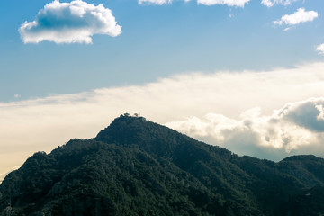 clouds over the mountains