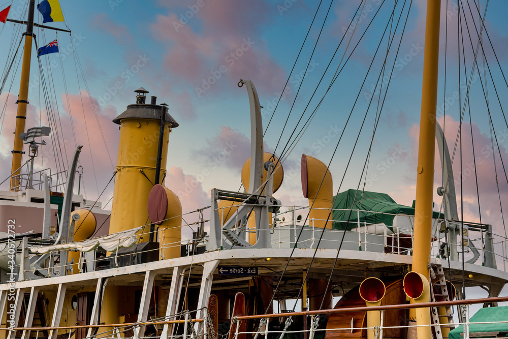 Canvas Prints Deck and details on an old ship in Canada