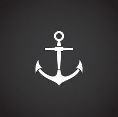 Anchor icon on background for graphic and web design. Creative illustration concept symbol for web or mobile app