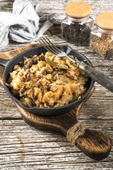 Bigos, a traditional Polish dish with cabbage.