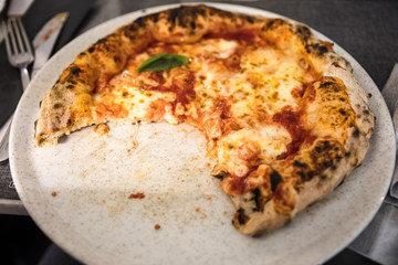Pizza Margherita sliced