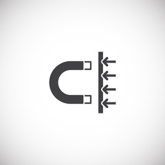 Physics related icon on background for graphic and web design. Creative illustration concept symbol for web or mobile app