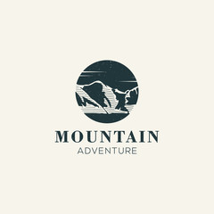 Mountain logo design Premium Vector