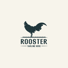 Rooster logo design Premium Vector