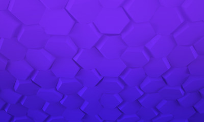 3D honeycomb abstract background. Bees cells texture. Three-dimensional render illustration.
