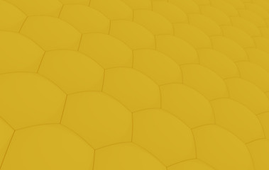 3D honeycomb abstract background. Bees cells texture. Three-dimensional render illustration.
