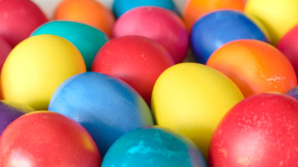 Fototapeta na wymiar Colorful group of Easter eggs 