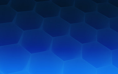 Fototapeta premium 3D honeycomb abstract background. Bees cells texture. Three-dimensional render illustration. 