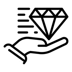 Brilliant clean code icon. Outline brilliant clean code vector icon for web design isolated on white background