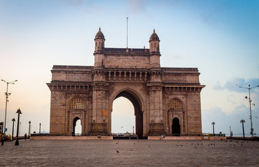 Gateway of India, Mumbai, Maharashtra, India. The most popular tourist attraction, it is the unofficial icon of the city of Mumbai. People from around the world come to visit this monument every year. © Parvesh