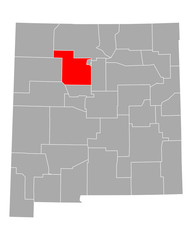 Karte von Sandoval in New Mexico