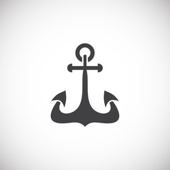 Anchor icon on background for graphic and web design. Creative illustration concept symbol for web or mobile app