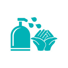 Hand Wash Corona Virus Vector Logo Design Tempate