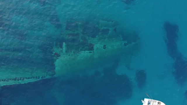 Relitto di Pomonte visto con il drone all'Isola d'Elba