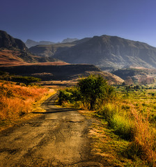 Injisuthi Road in the Central Drakensberg South Africa