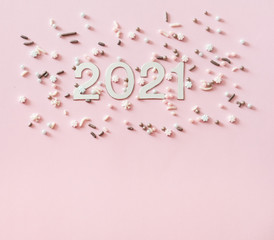 Pink silver Christmas background.