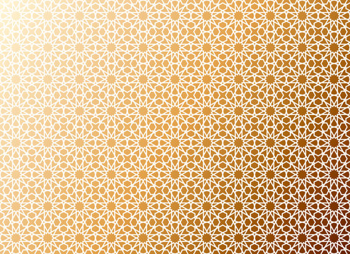 Seamless persian eastern oriental traditional girih tile ornament. Authentic arabian building decorative architectural element. Vector islamic geometric motif.
