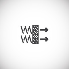 Obraz premium Physics related icon on background for graphic and web design. Creative illustration concept symbol for web or mobile app