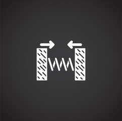 Physics related icon on background for graphic and web design. Creative illustration concept symbol for web or mobile app