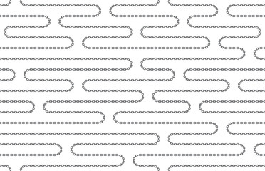 Seamless vector curled chain. White background