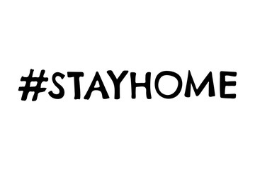 Stay home hashtag sign vector illustration on white background
