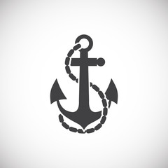 Anchor icon on background for graphic and web design. Creative illustration concept symbol for web or mobile app